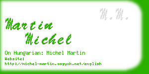 martin michel business card